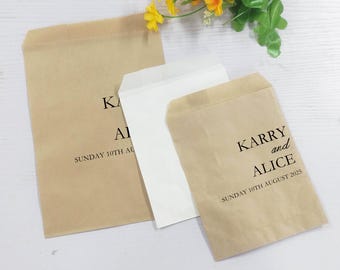 Engagement Party Cookie Bag, Personalized Wedding Party Biscuit Bag, Bridal Shower Cookie Bags, Candy Bags, Treat Bag, Reception Favor Bag