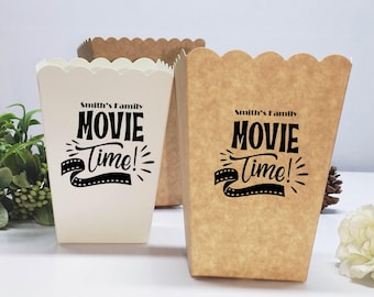 Customizable Party Popcorn Bucket: Movie Night Personalized Popcorn Box