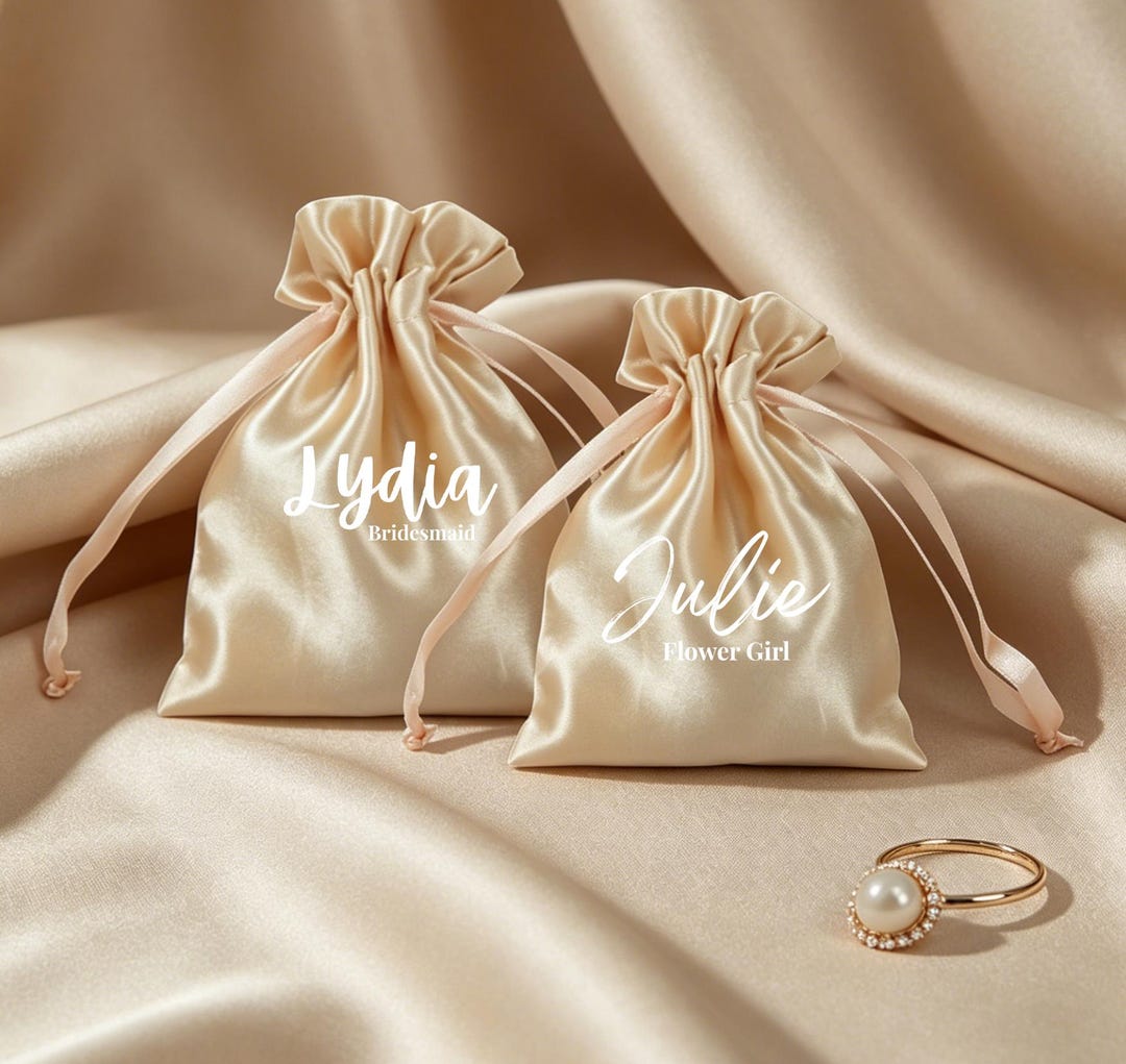 Bridal Shower Party Favor Bags, Personalized Bridesmaid Gift Bags ...