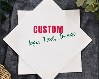 Custom Printed Napkins: Wedding, Anniversary, Business Logo