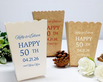 Popcorndoos bruiloft, container verjaardagsfeestje, gepersonaliseerde gunst voor gasten, vrijgezellenfeest