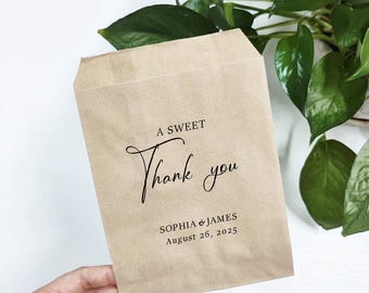 Personalized Wedding Favor Bags: Love is Sweet, Custom Logo Available