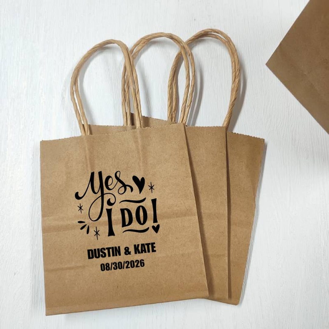 Engagement Party Favor Bags, Personalized Bridal Shower Gift Bags, Mr ...