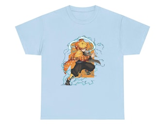 Zenitsu "SoulFlare" Tee, Unisex Heavy Cotton T-Shirt