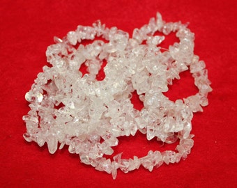 Gorgeous 15" QUARTZ CRYSTAL Gemstone Chip BEAD Strand- Jewelry Design/Beading