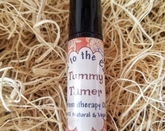 TUMMY TAMER Aromatherapy Oil w/Pure Essential Oils- Ginger/Fennel/Peppermint/Cardamom