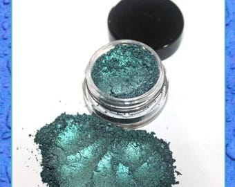 5g MERMAID Natural Crushed Mineral Makeup EYELINER/Eyeshadow Rich Shiny Green Shimmer