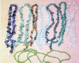 Gemstone Bead Strand Bundle/Lot w/ Peridot/Amethyst/Agate/Prehnite/Labradorite/Quartz++