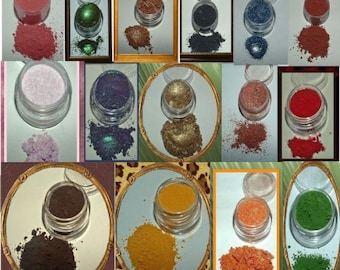 PICK ANY TWENTY (20) Natural Crushed Minerals- Vegan Makeup Sampler Pack