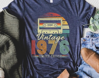 Vintage 1976 Shirt, 49th Birthday Gift For Men, 49th Birthday Best Friend, 49th Bday, Seventies Shirt, Turning 49 Birthday Gift,Born in 1976