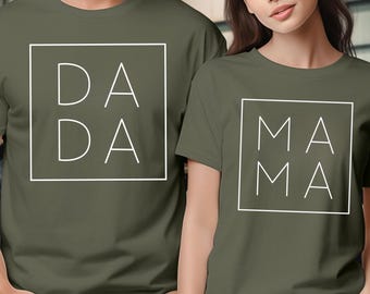 Mama Dada Shirts, Matching Family Shirts, Mommy and Daddy Outfits, Mom Gifts, Dad Gifts, Momlife Shirt, Father Life Shirt, Mothers Day Gift