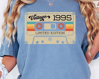 Comfort Colors®Vintage 1995 Shirt,28th Birthday Shirt,Vintage 1995 Birthday Shirts,28th Birthday Gifts For Men,28th Birthday Gifts For Women