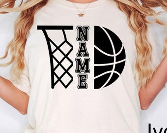 Comfort Colors® Customized Basketball Shirt, Your Name Basketball Shirt, Personalized Basketball Shirt, Game Day Shirt, Basketball Season