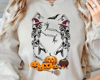 Dancing Skeleton Sweatshirt, Halloween Party Dancing Funny Halloween, Halloween Party Sweatshirt, Halloween Costume,Halloween Skeleton