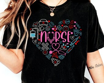 Love Nurse Shirt, Nurse T-Shirt, Nurse Tees, Cute Nurse Shirts, Nurse Appreciation Gift, Nurse Gift Idea, Nurses Week Gift, Nurse Shirt Tee