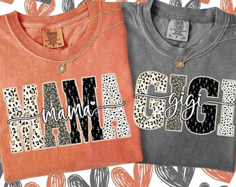 Comfort Colors® Nana Mimi Gigi T-shirt, Mothers Day Shirt, Family Matching Shirt, Christmas Gift For Her, Mama Shirt, Gigi Mimi Nana Shirt
