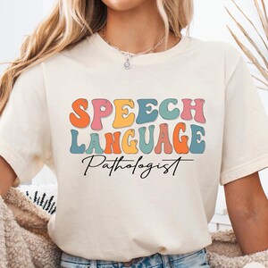 SLP Speech Language Pathologist Therapist Shirt, SLP Gifts, Speech Tee Chenille Patch, Speech Squad,Speech Therapist Gift,Language Pathology