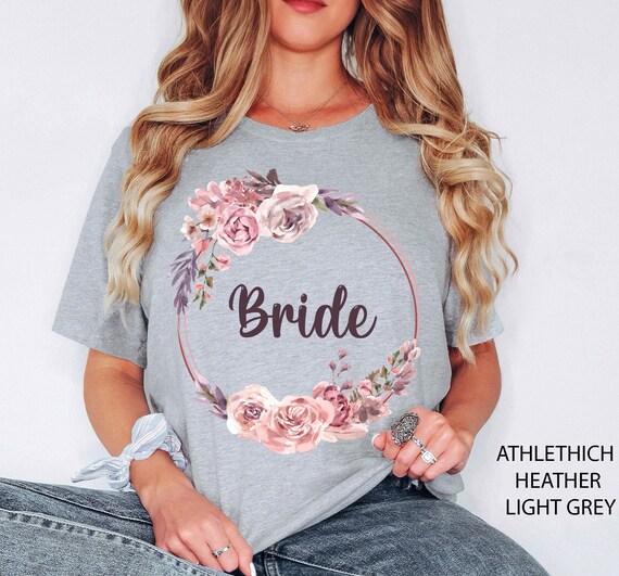 Braut Shirt, Team Braut Shirt, Team Bride Shirt, Bridal Shirt, Bride For JGA Wedding Bride Eucalyptus Wreath Gold, Bachelorette Party Shirt