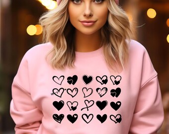 Valentines Day Sweatshirt,Heart Shirt, Valentines Day Shirts For Women,Teachers Valentines Day Shirt, Cute Heart Shirt,Cute Valentine Shirts