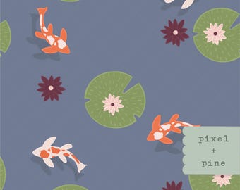 Seamless Koi Fish, seamless pattern, pattern file, pattern download, Japanese, seamless, Digital, koi carp, png files for sublim, PNG