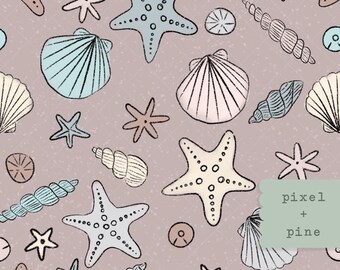 Seashells and Starfish Seamless File