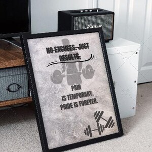 Motivational Gym Poster | Fitness Wall Art | Workout Quote Print