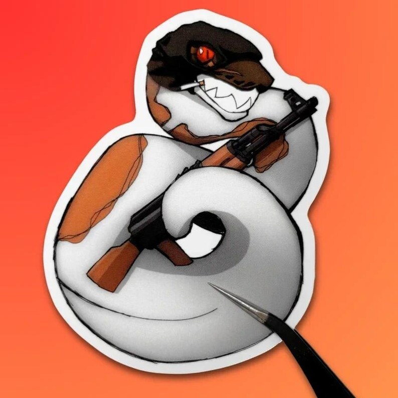 Klistermärke med kungspyton bild 2