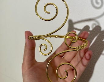 Upper Arm Cuff Gold Bracelet – Minimal Arm Cuff Jewelry
