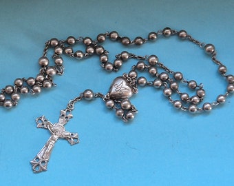 Antique French Alpacca Rosary