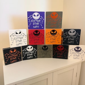 Halloween Nightmare Before Coffee Sign