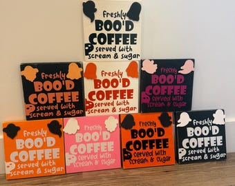 Freshly BOOD Coffee Halloween Coffee Bar Sign