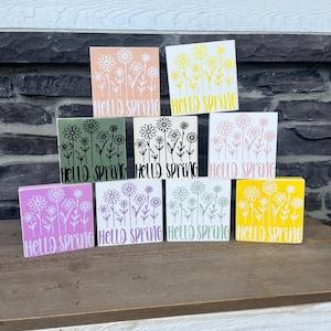 Spring Tier Tray Decor/ Hello Spring