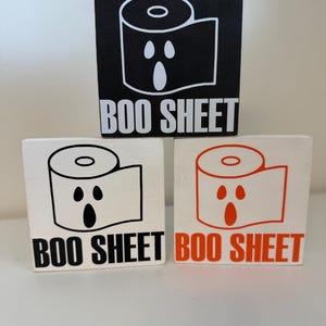 Halloween BOO Sheet Bathroom Sign