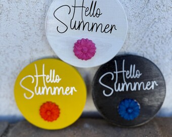 Hello Summer Tier Tray Sign