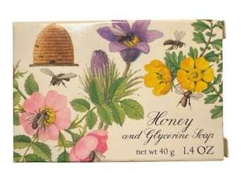 Savon glycérine au miel Crabtree Evelyn Barre de 1,4 oz, florale vintage pour le bain