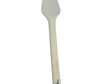 SPATULE fine/maigre en nylon plastique Rubbermaid vintage, blanc, EUC !! 12,5 pouces 1971