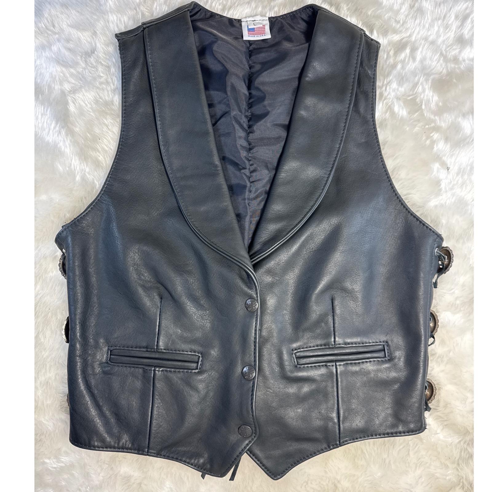 Concho Leather Vest - Etsy - Page 2