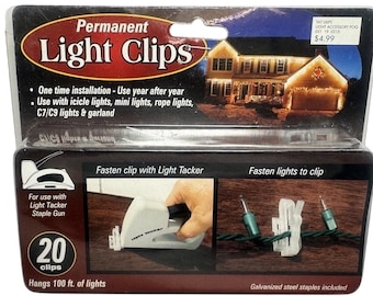 Permanent Light Clips Use with Icicle Mini C7/C9 Rope Lights 20 Clips
