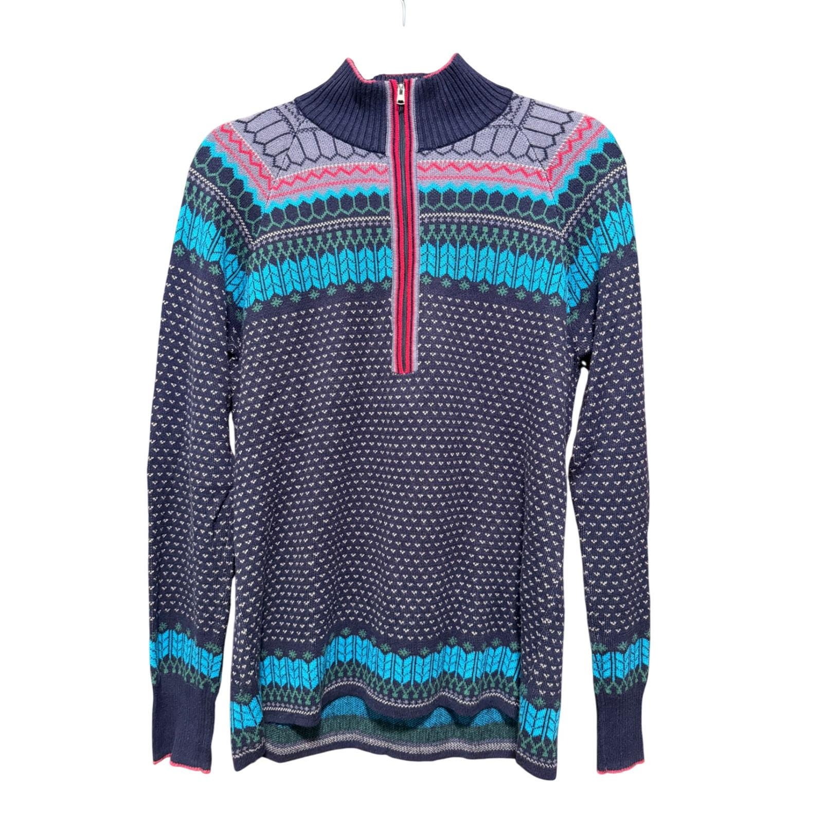 Eddie Bauer レディース フェアアイルニット クォータージップセーター 