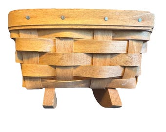 Mini-panier pour berceau Longaberger 1992 #10715 vintage 7 x 5 po