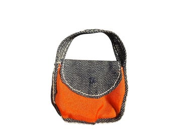 2004 Mattel My Scene Barbie Mascarade Madness Butterfly Punk Denim Sac à main Orange