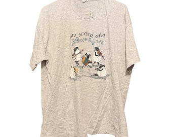 Vintage Screen Stars Sin Sceal Eile Irish Sheep Band T-Shirt XL Gray 90s Ireland