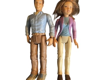 Figurines Fisher Price Loving Family, papa et maman, poupée Mattel, 2002 Duo familial