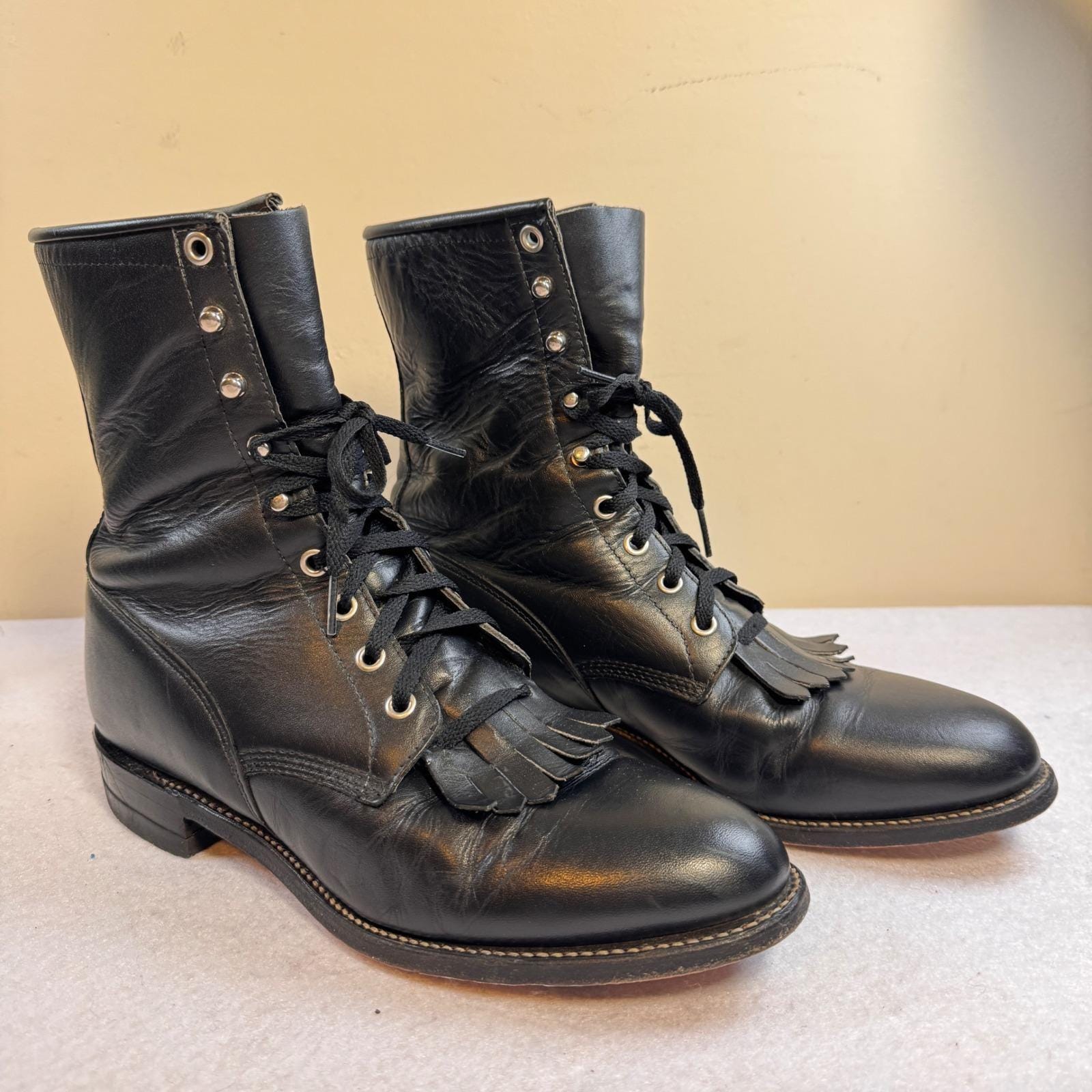 Justin Men Lace up Boots - Etsy Justin Men Lace up Boots - Etsy