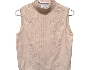 St John Sport Marie Petit gilet crème pour femmes en tricot torsadé gris
