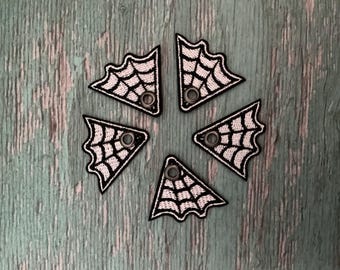 Spider web roller skate lace charm