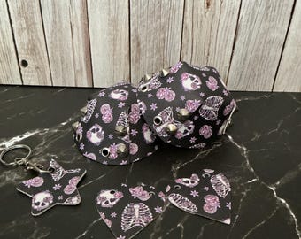 Skulls and flowers toe guards