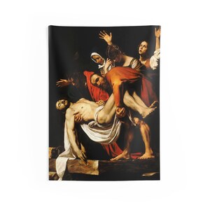 Tapiz de pared El Entierro de Cristo de Caravaggio