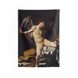 Amor Victorious by Caravaggio Wall Tapestry