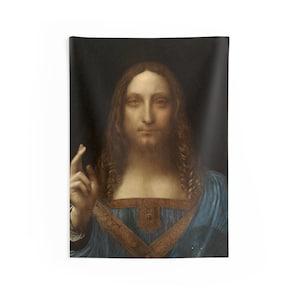 Salvator Mundi by Leonardo da Vinci Wall Tapestry